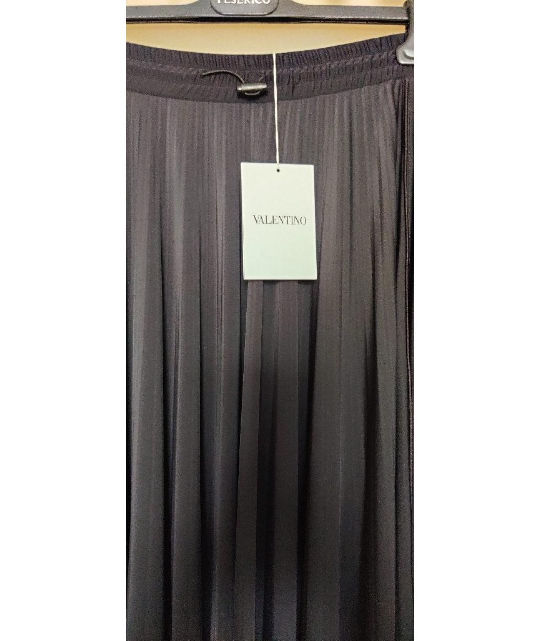 VALENTINO Черная полиамидовая юбка макси, фото 4