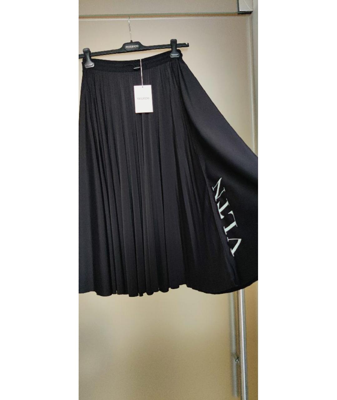 VALENTINO Черная полиамидовая юбка макси, фото 10