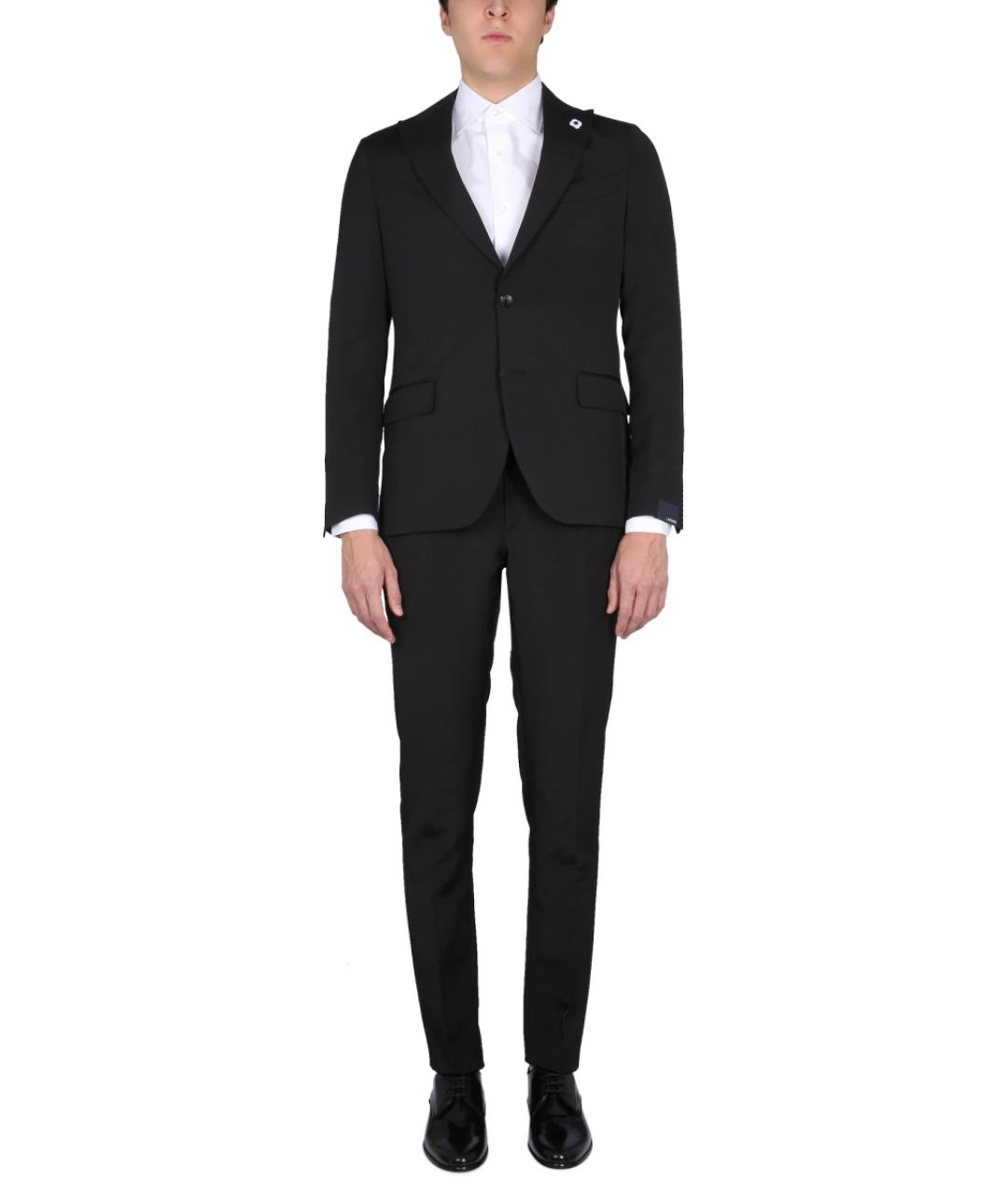 LARDINI Черный классический костюм, фото 1