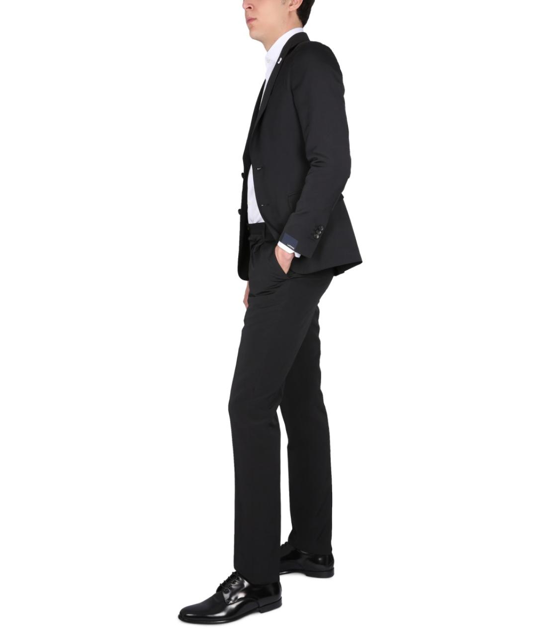 LARDINI Черный классический костюм, фото 2