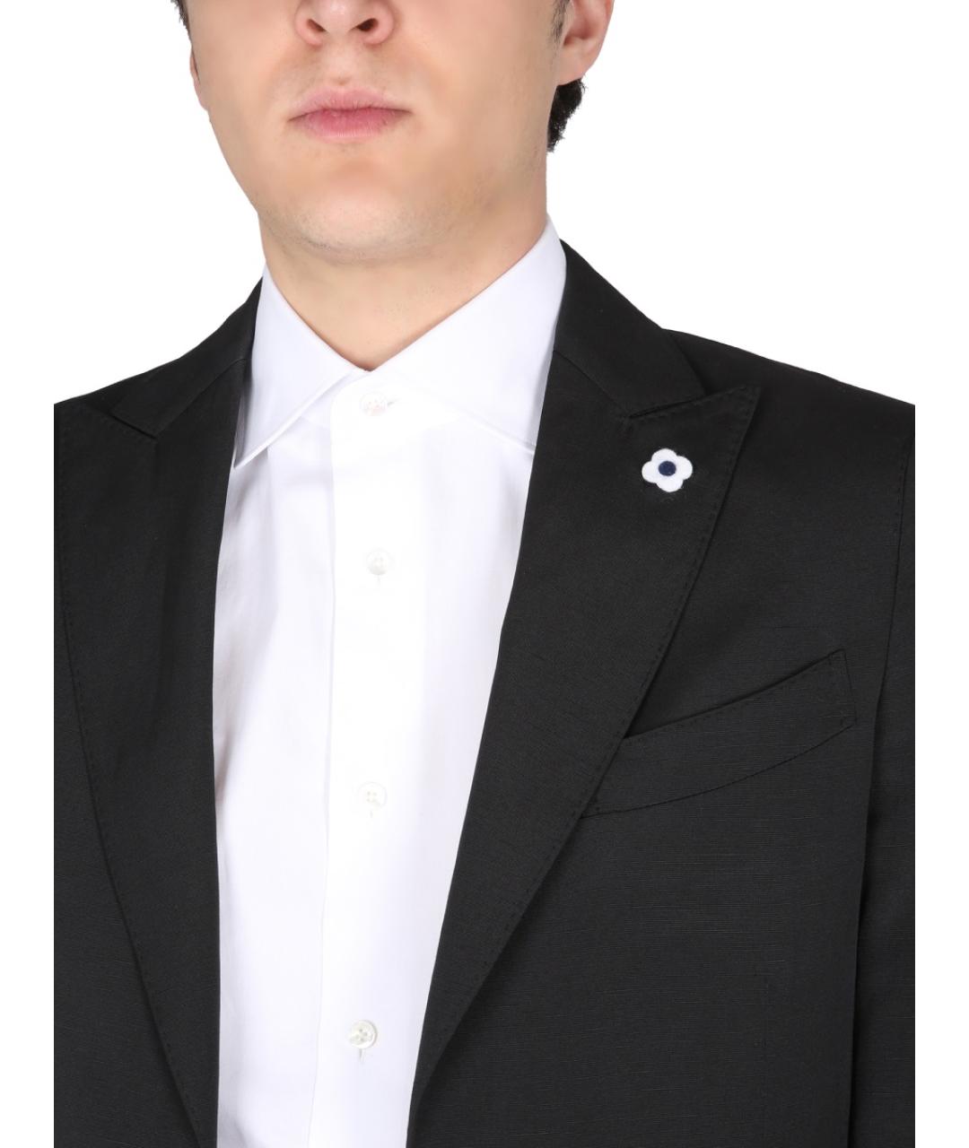 LARDINI Черный классический костюм, фото 4