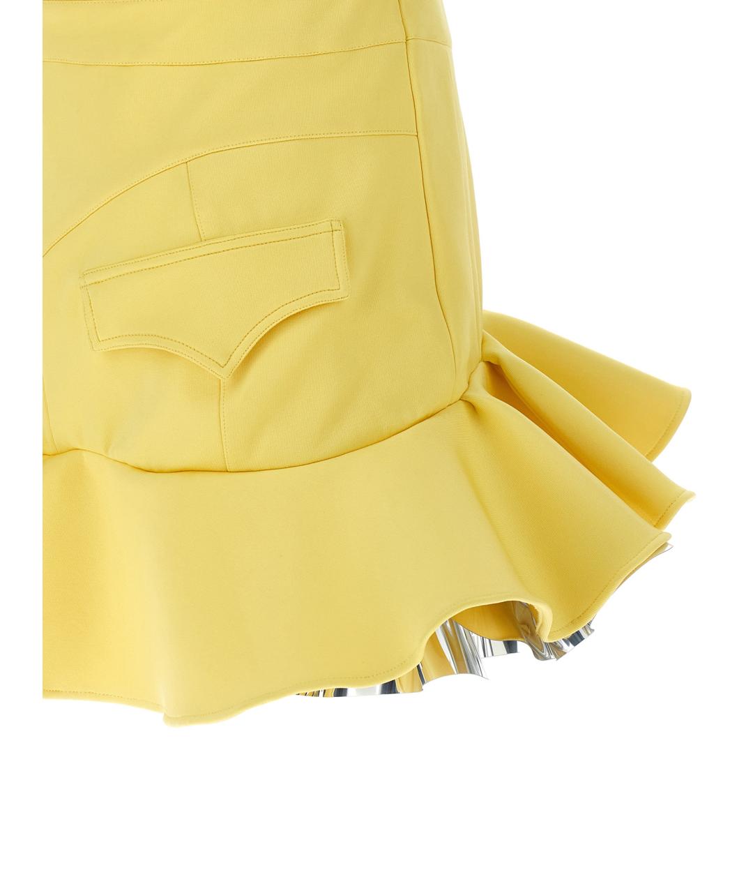 PACO RABANNE Желтый вискозный сарафан, фото 3