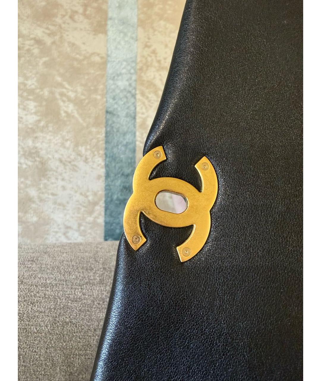 CHANEL Черная кожаная сумка через плечо, фото 4