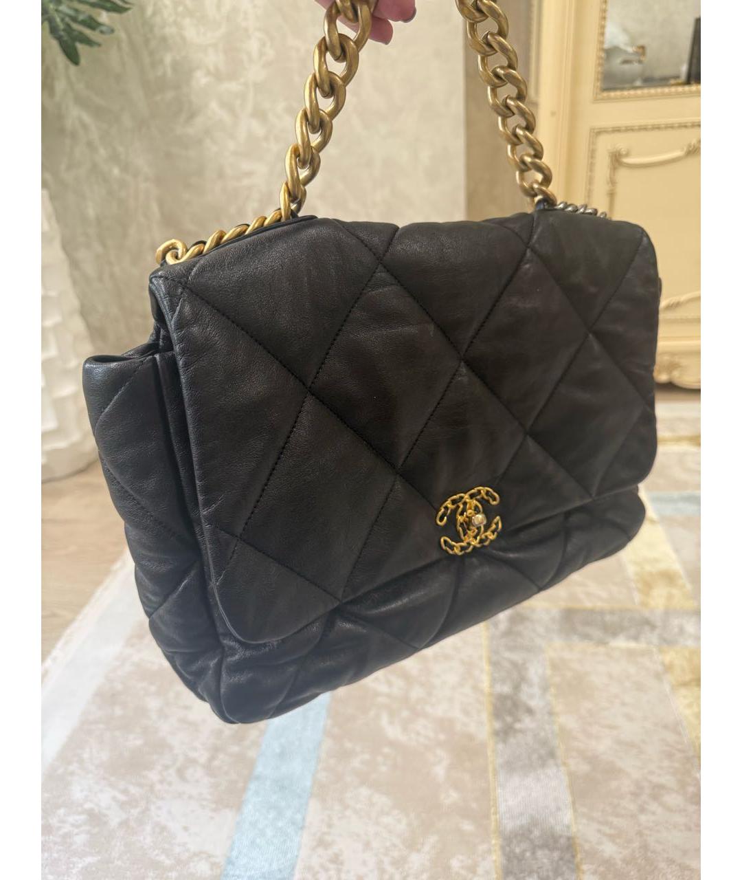 CHANEL Черная кожаная сумка через плечо, фото 2