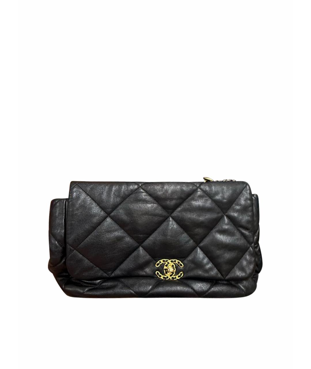 CHANEL Черная кожаная сумка через плечо, фото 6