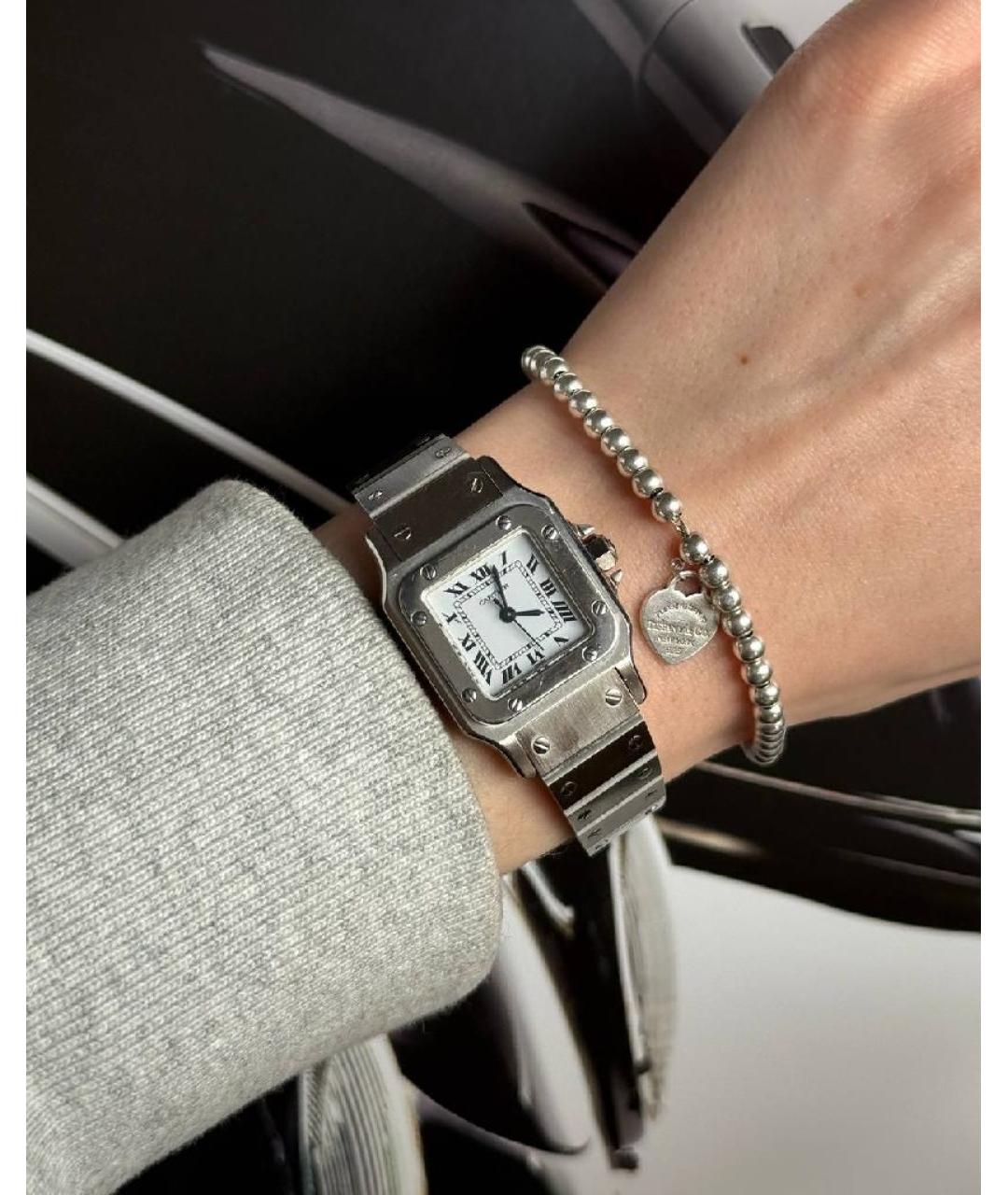 CARTIER Белые часы, фото 4