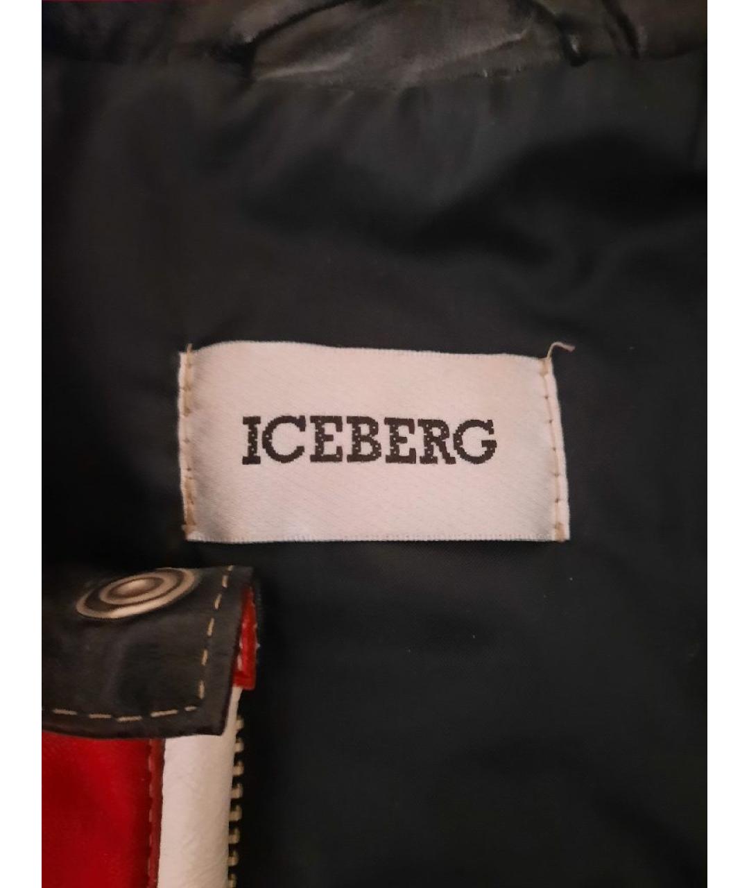 ICEBERG Красная кожаная куртка, фото 5