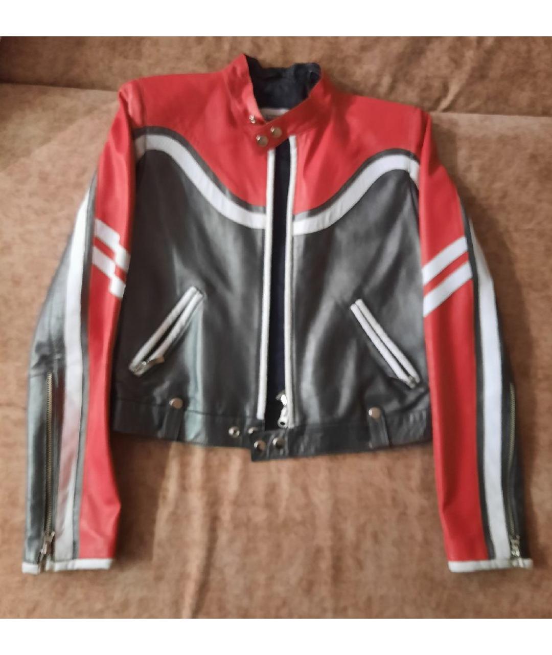 ICEBERG Красная кожаная куртка, фото 7