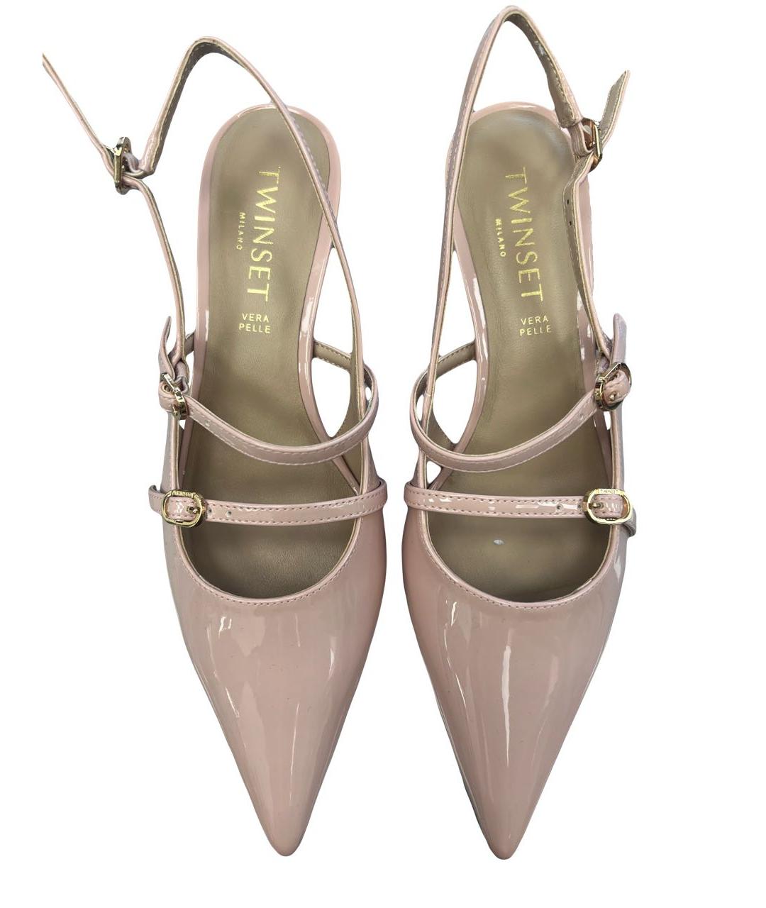 TWIN-SET Розовые туфли из искусственной кожи, фото 2