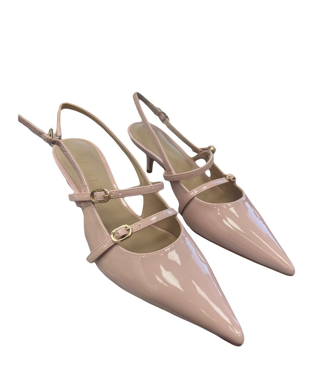 TWIN-SET Розовые туфли из искусственной кожи, фото 4