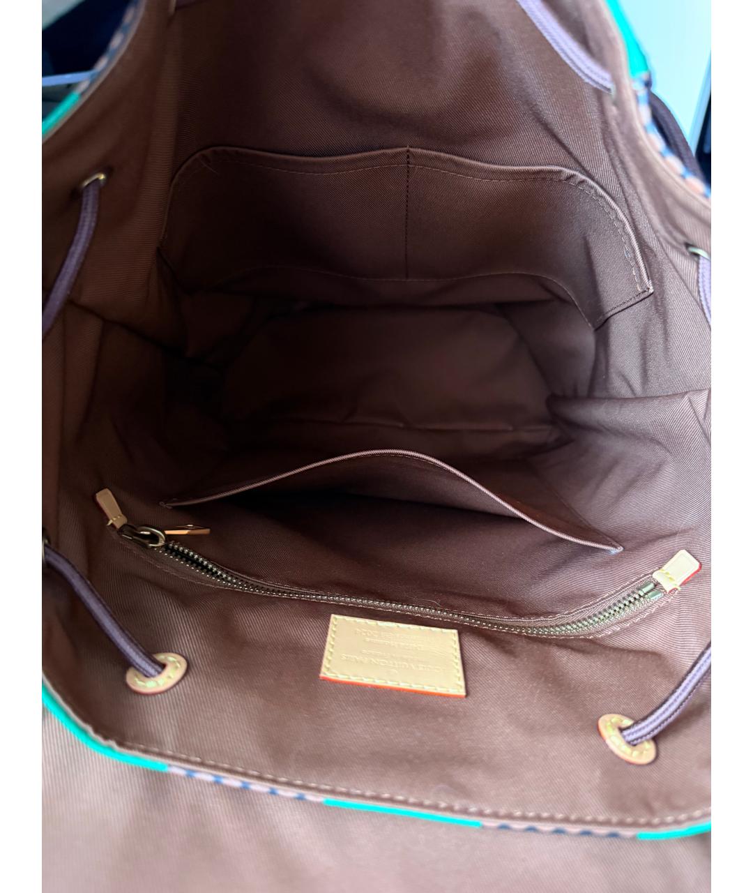 LOUIS VUITTON Зеленый кожаный рюкзак, фото 4