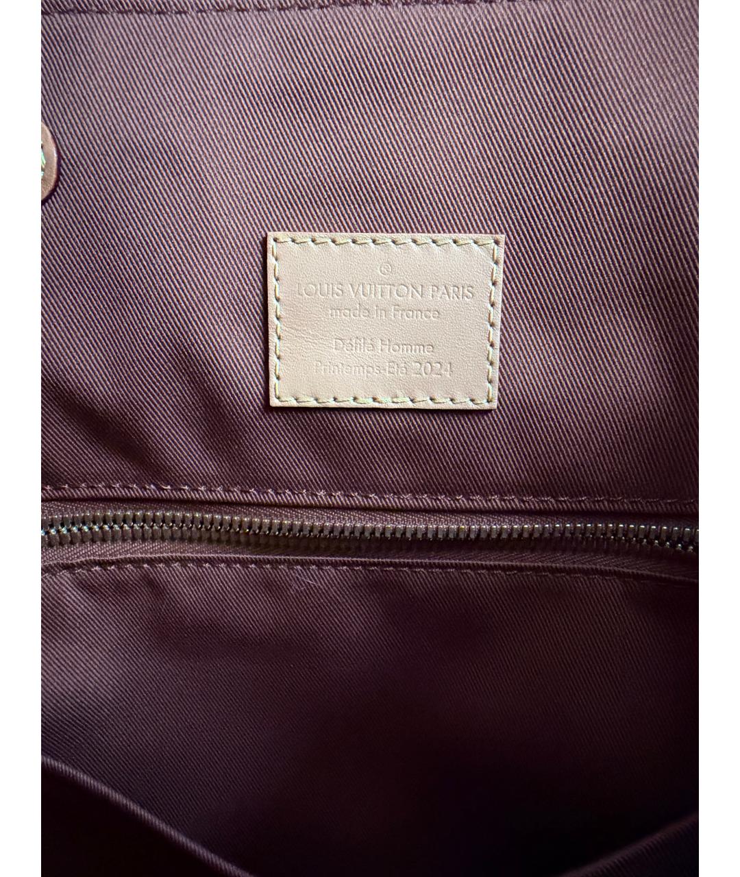 LOUIS VUITTON Зеленый кожаный рюкзак, фото 6