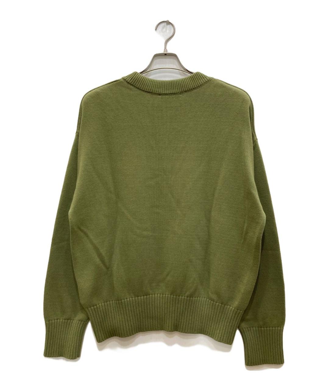 Ami Paris Зеленый хлопковый джемпер / свитер, фото 2