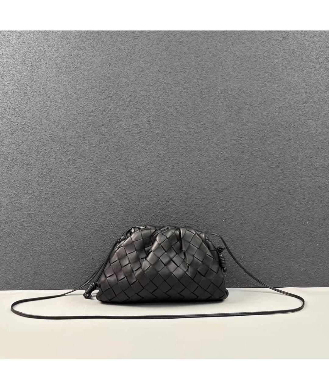 BOTTEGA VENETA Черная кожаная сумка через плечо, фото 8