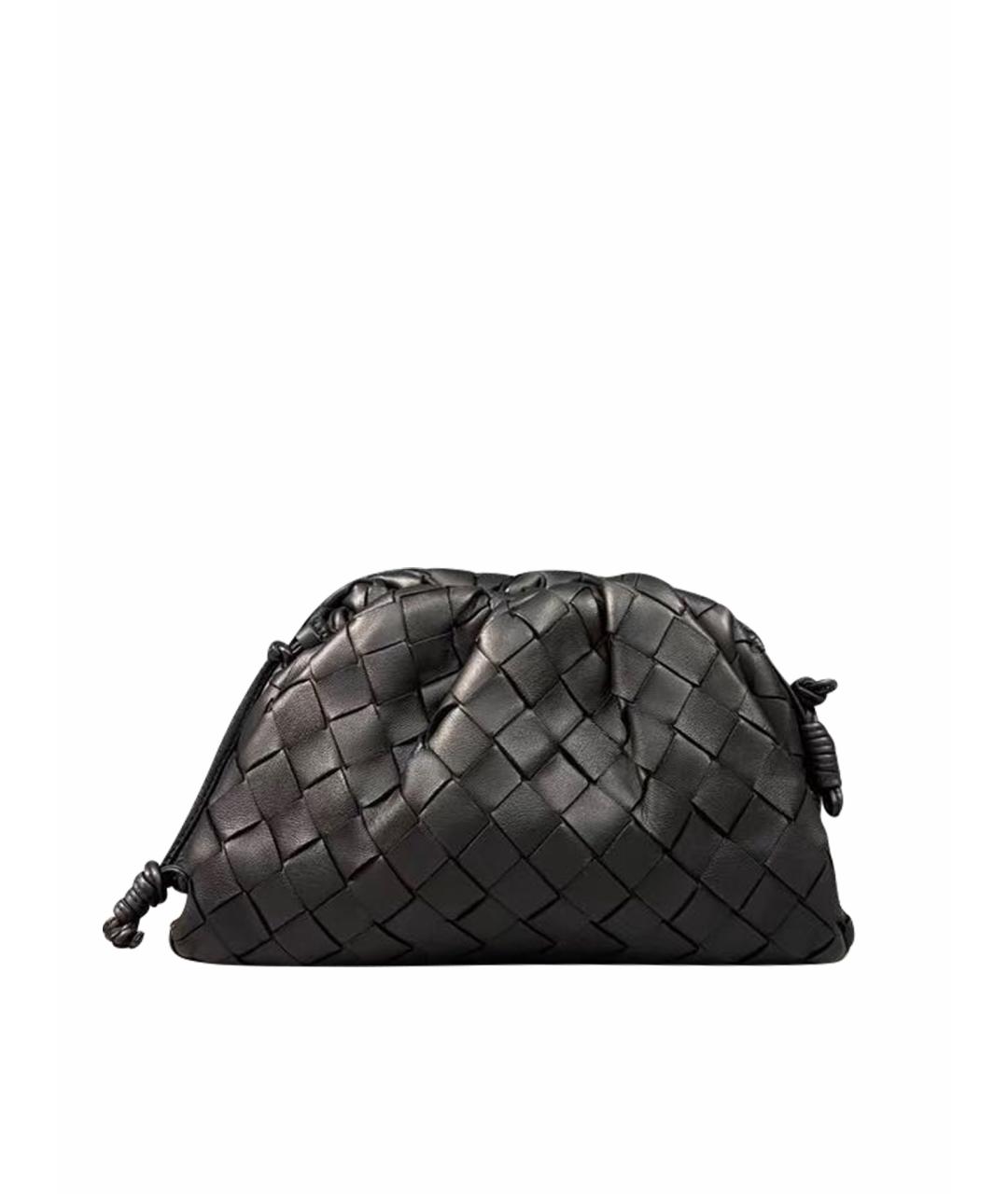 BOTTEGA VENETA Черная кожаная сумка через плечо, фото 1