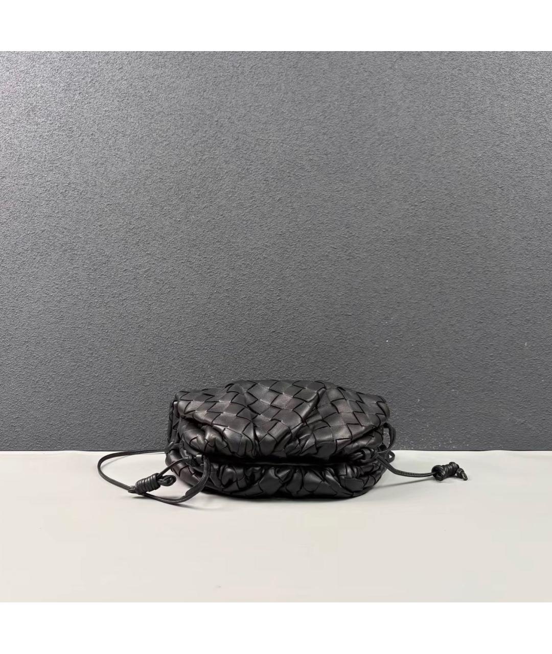 BOTTEGA VENETA Черная кожаная сумка через плечо, фото 6