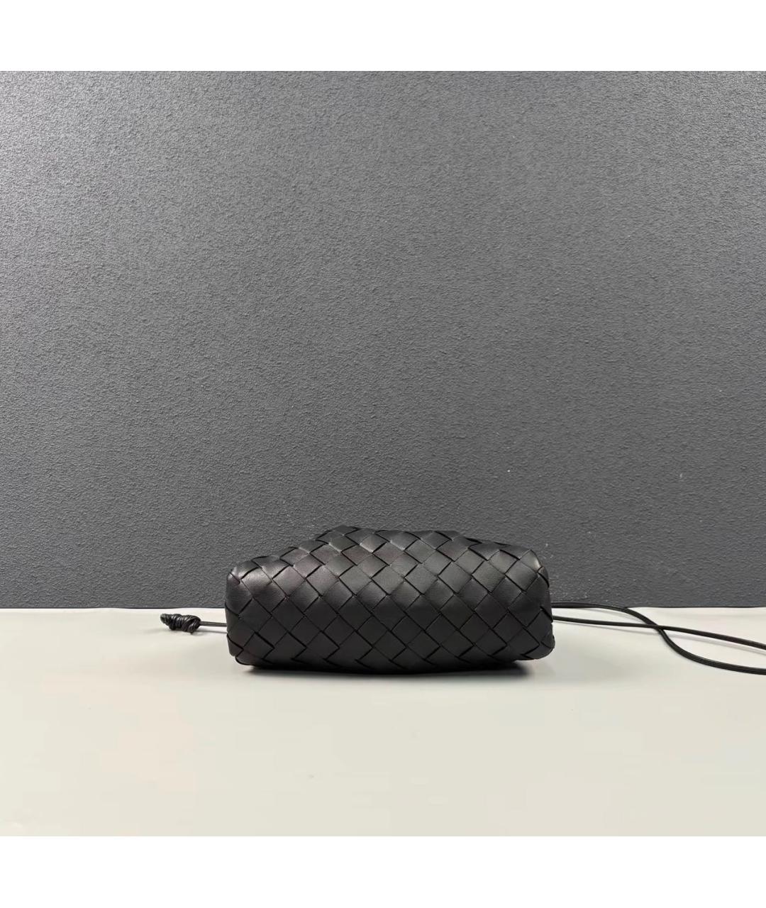 BOTTEGA VENETA Черная кожаная сумка через плечо, фото 5
