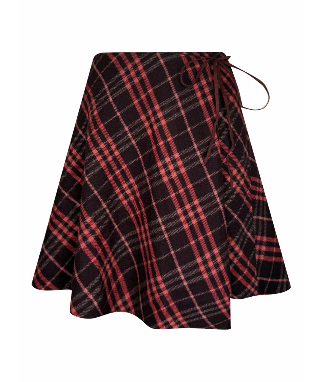 BURBERRY Красная юбка мини, фото 1