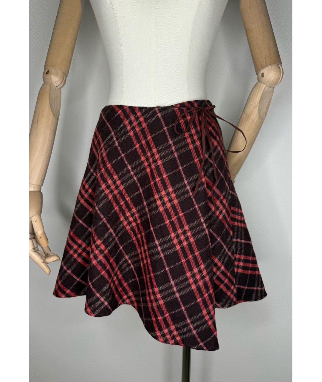 BURBERRY Красная юбка мини, фото 9