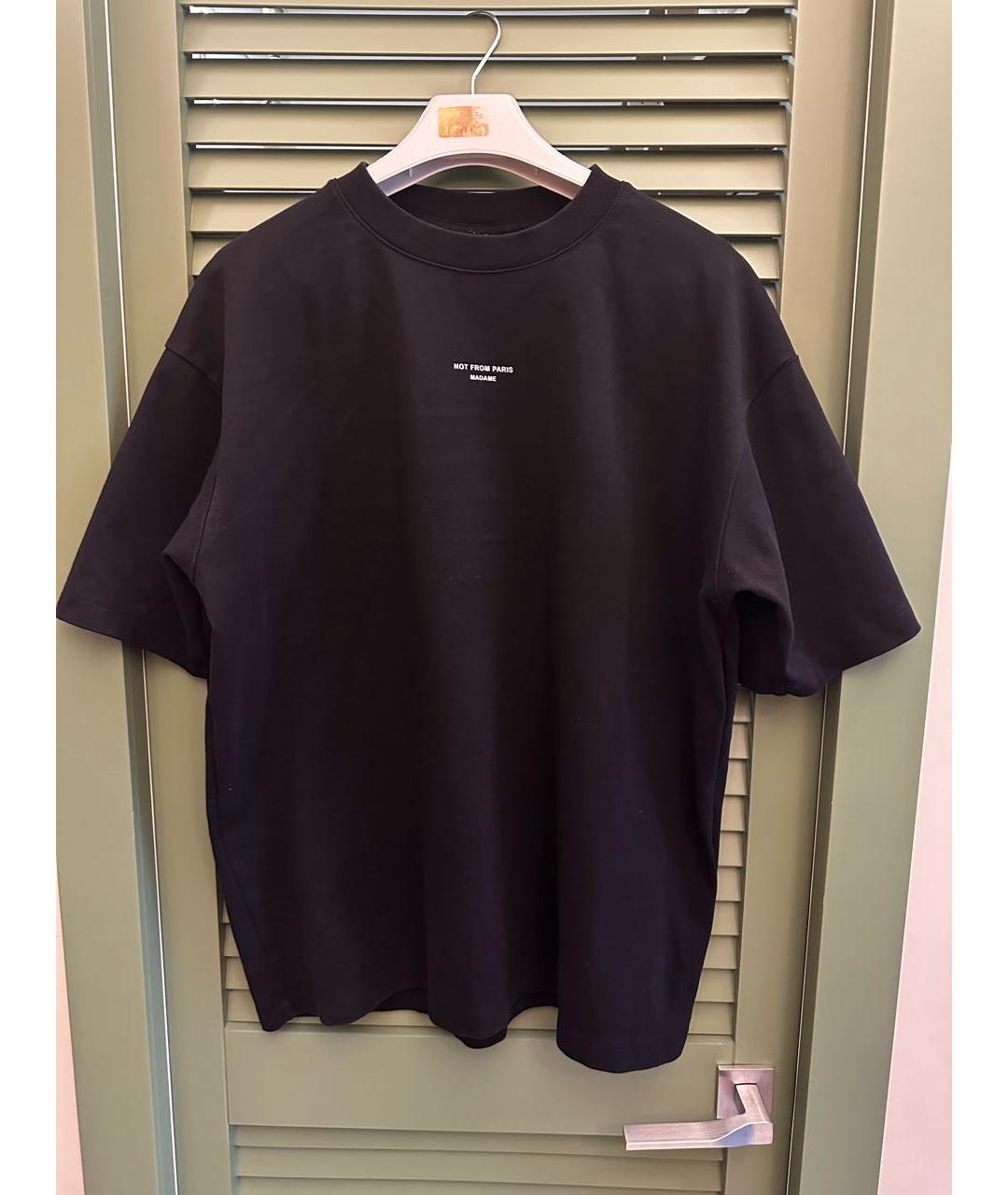 Drole de Monsieur Черная хлопковая футболка, фото 8