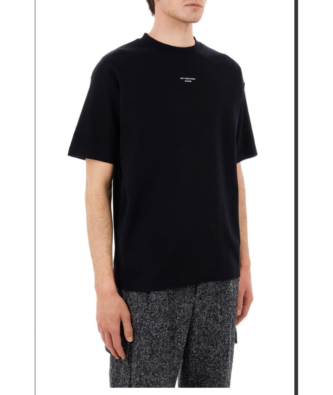 Drole de Monsieur Черная хлопковая футболка, фото 6