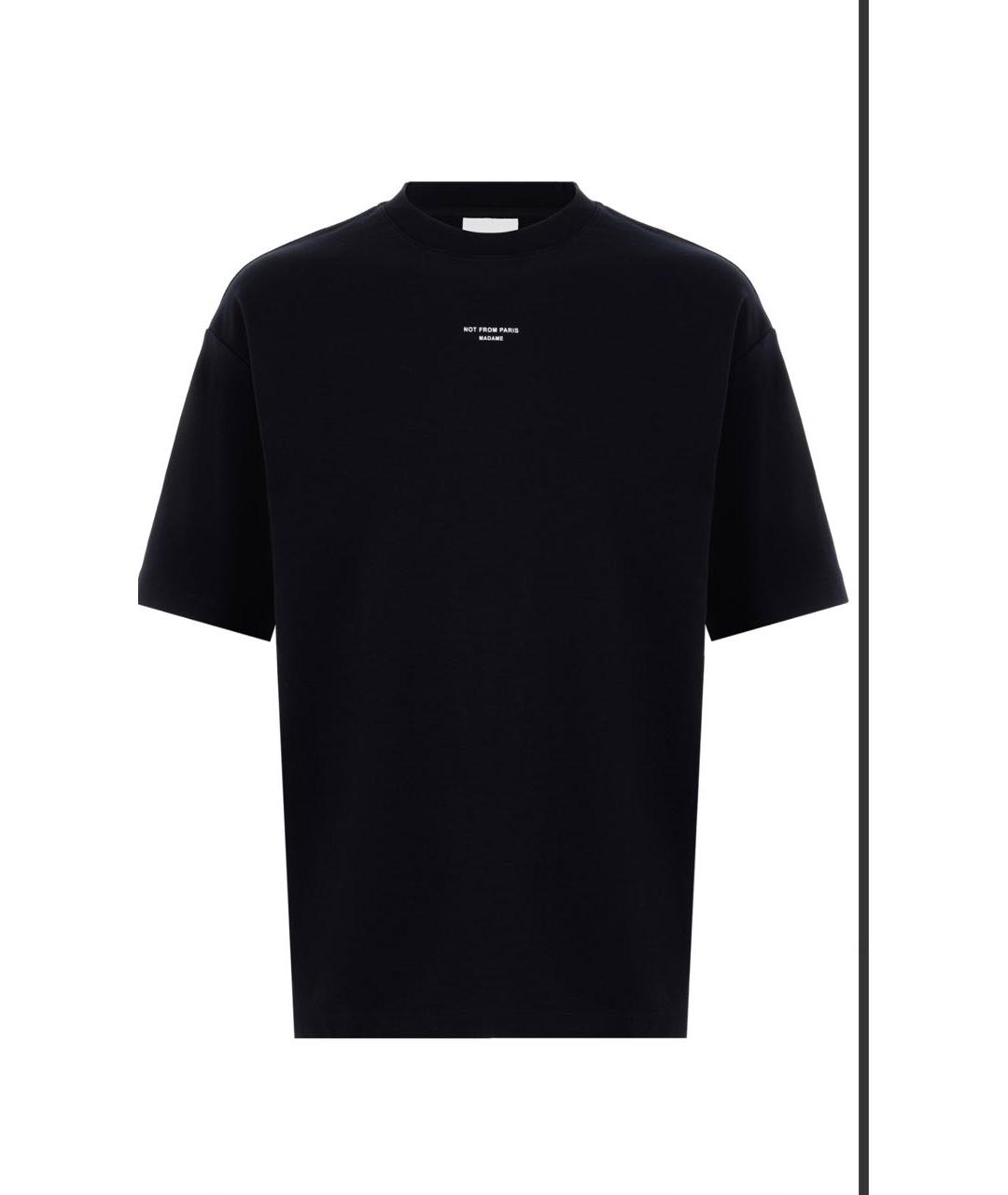 Drole de Monsieur Черная хлопковая футболка, фото 5