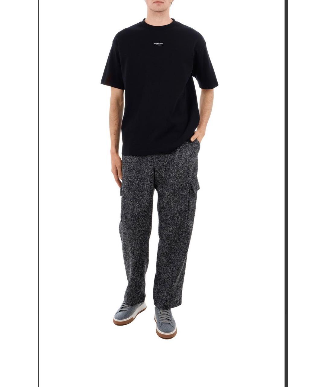 Drole de Monsieur Черная хлопковая футболка, фото 7