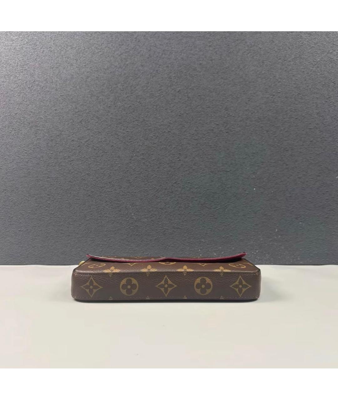 LOUIS VUITTON Коричневая кожаная сумка через плечо, фото 4