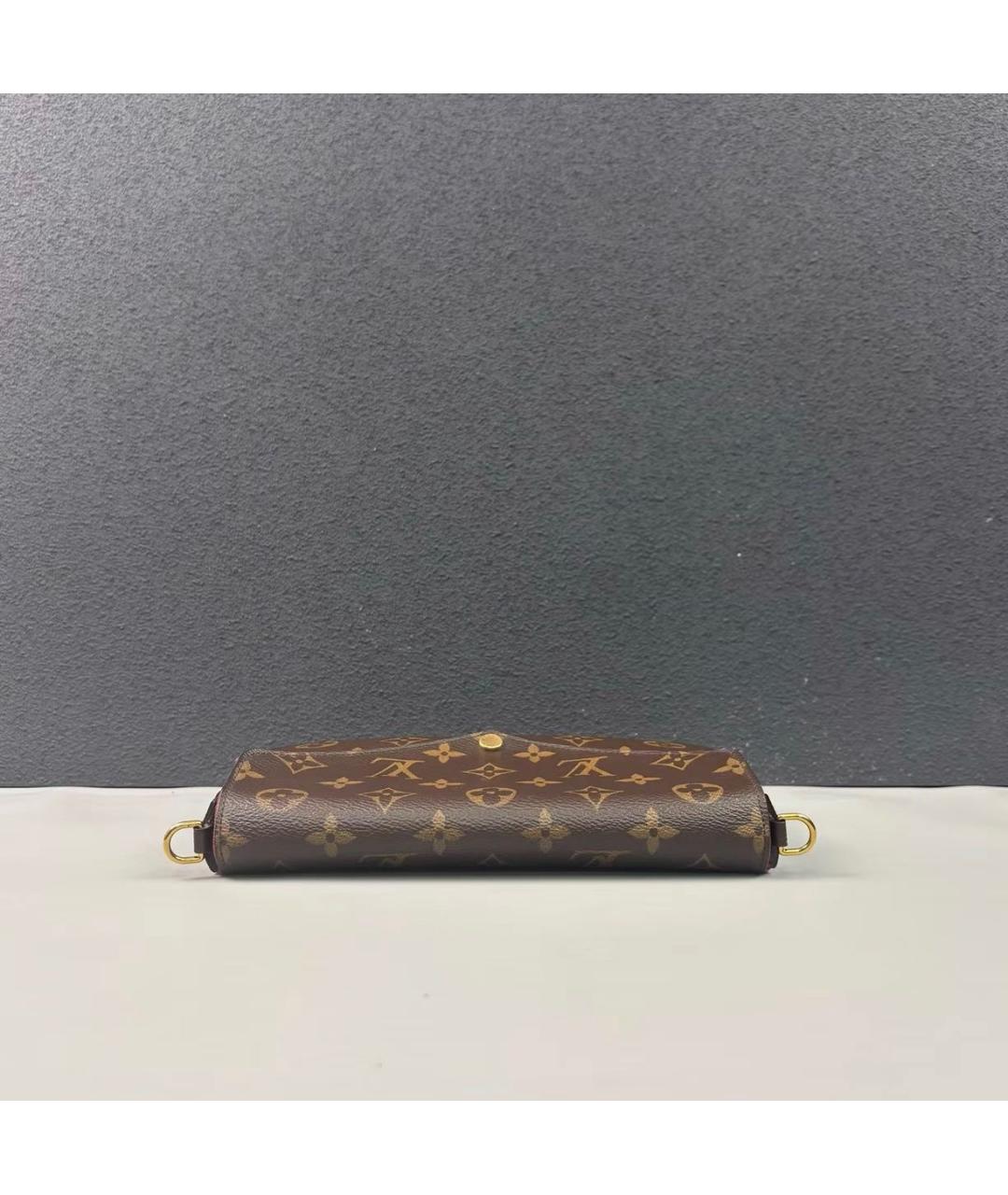 LOUIS VUITTON Коричневая кожаная сумка через плечо, фото 6