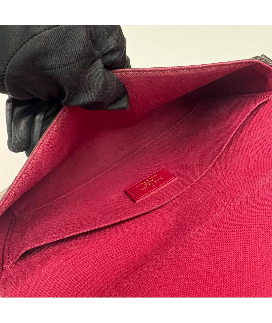 LOUIS VUITTON Коричневая кожаная сумка через плечо, фото 8