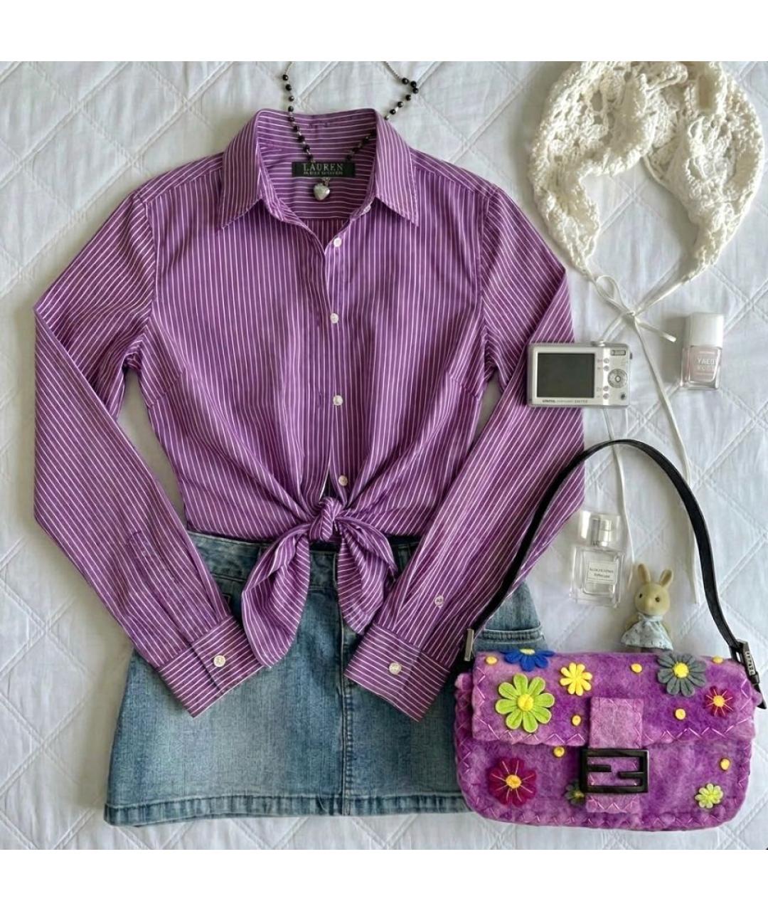 RALPH LAUREN Фиолетовая рубашка, фото 9