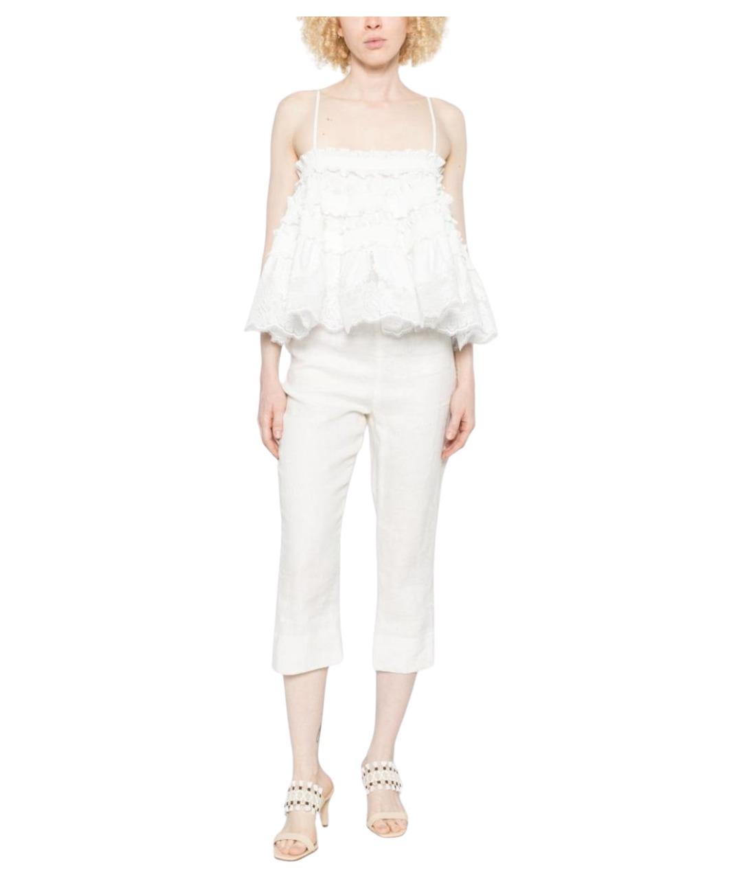 ZIMMERMANN Белая хлопковая майка, фото 1