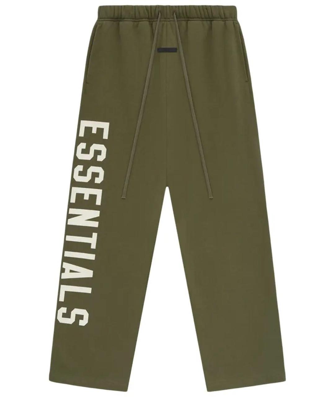 FEAR OF GOD ESSENTIALS Хаки хлопковые повседневные брюки, фото 1