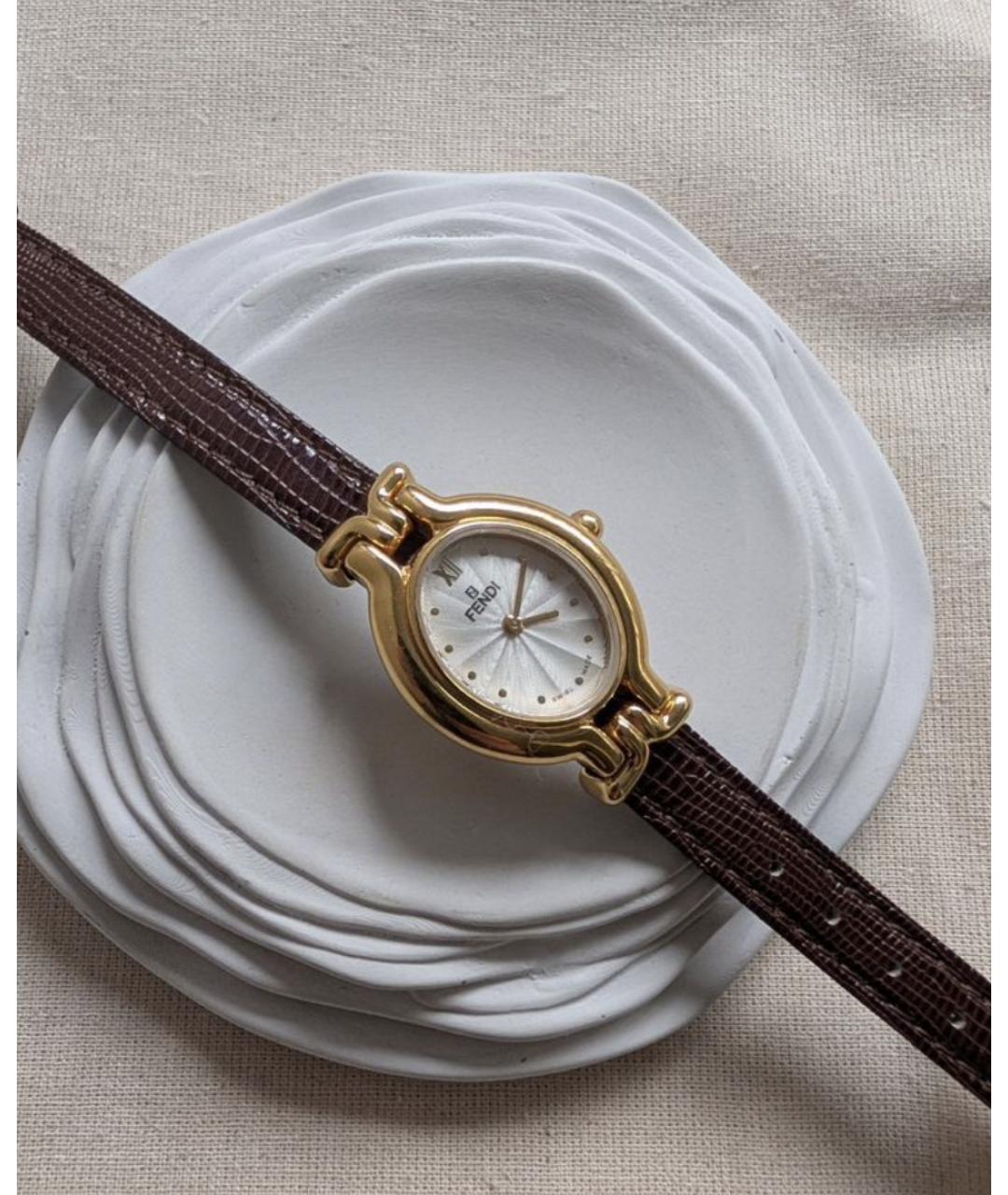 FENDI Золотые стальные часы, фото 7