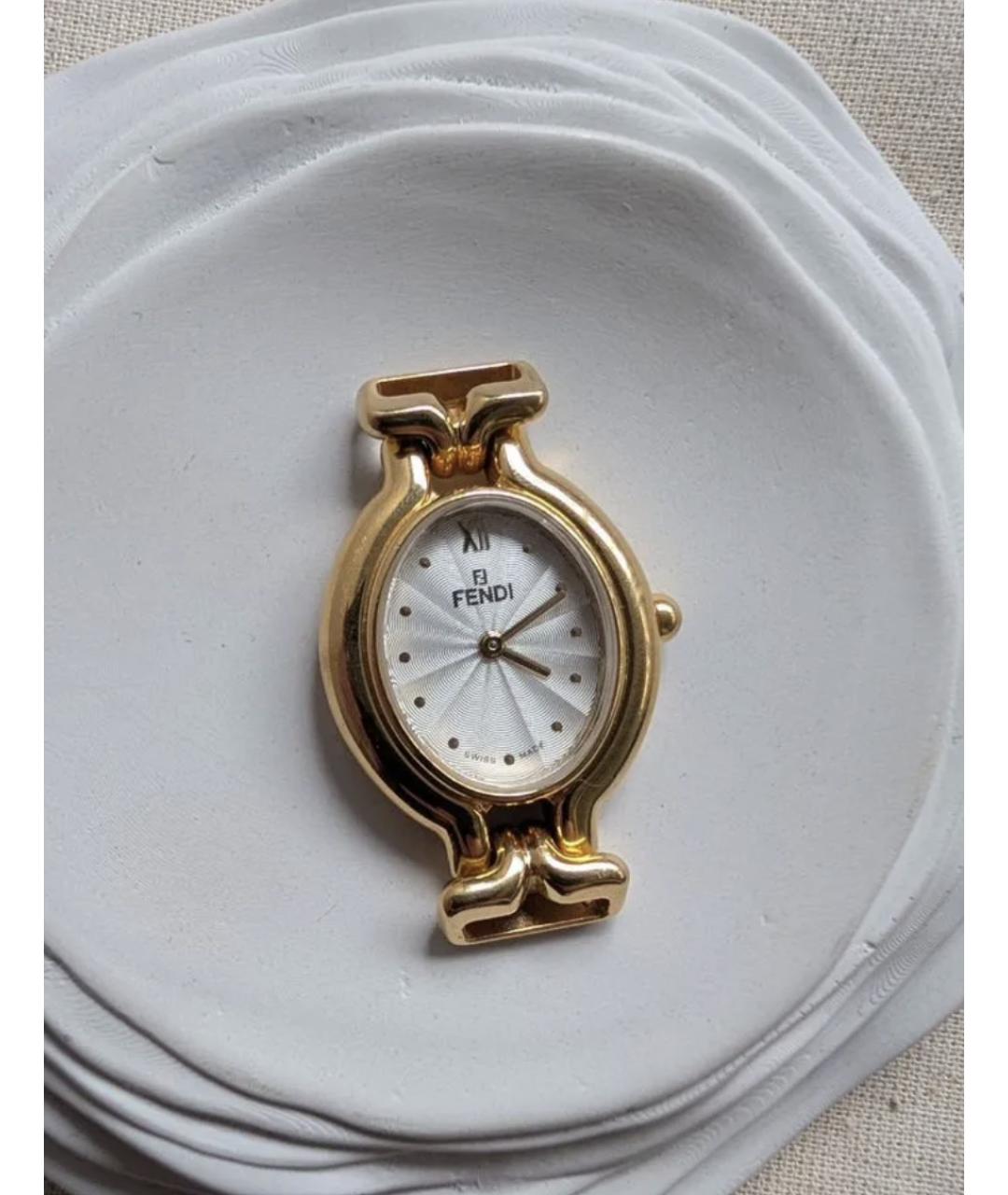 FENDI Золотые стальные часы, фото 4