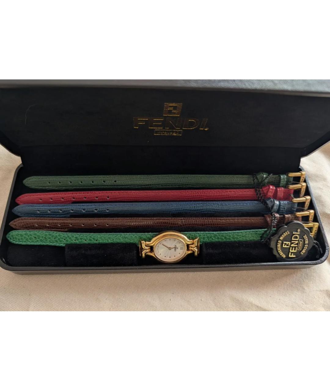 FENDI Золотые стальные часы, фото 2