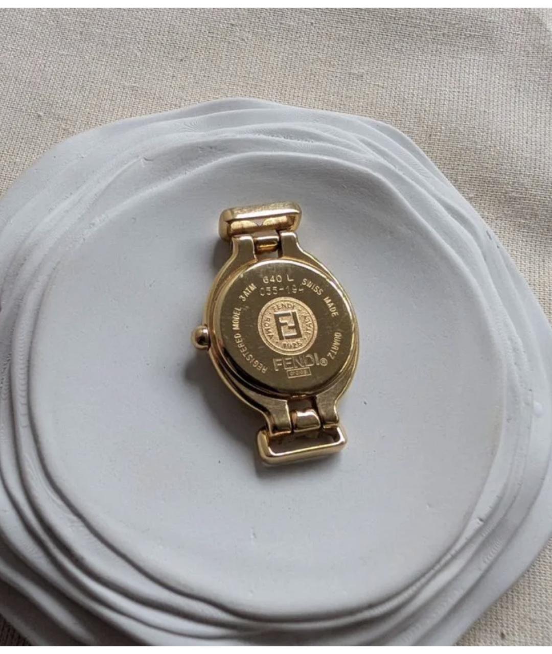 FENDI Золотые стальные часы, фото 5