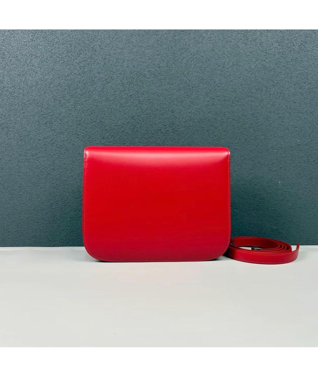 CELINE Красная кожаная сумка через плечо, фото 2