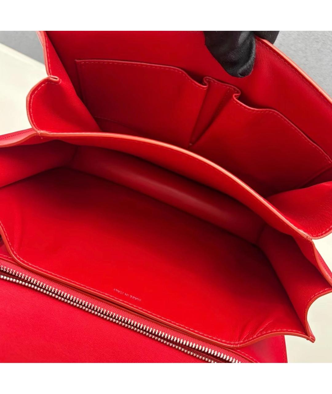 CELINE Красная кожаная сумка через плечо, фото 6