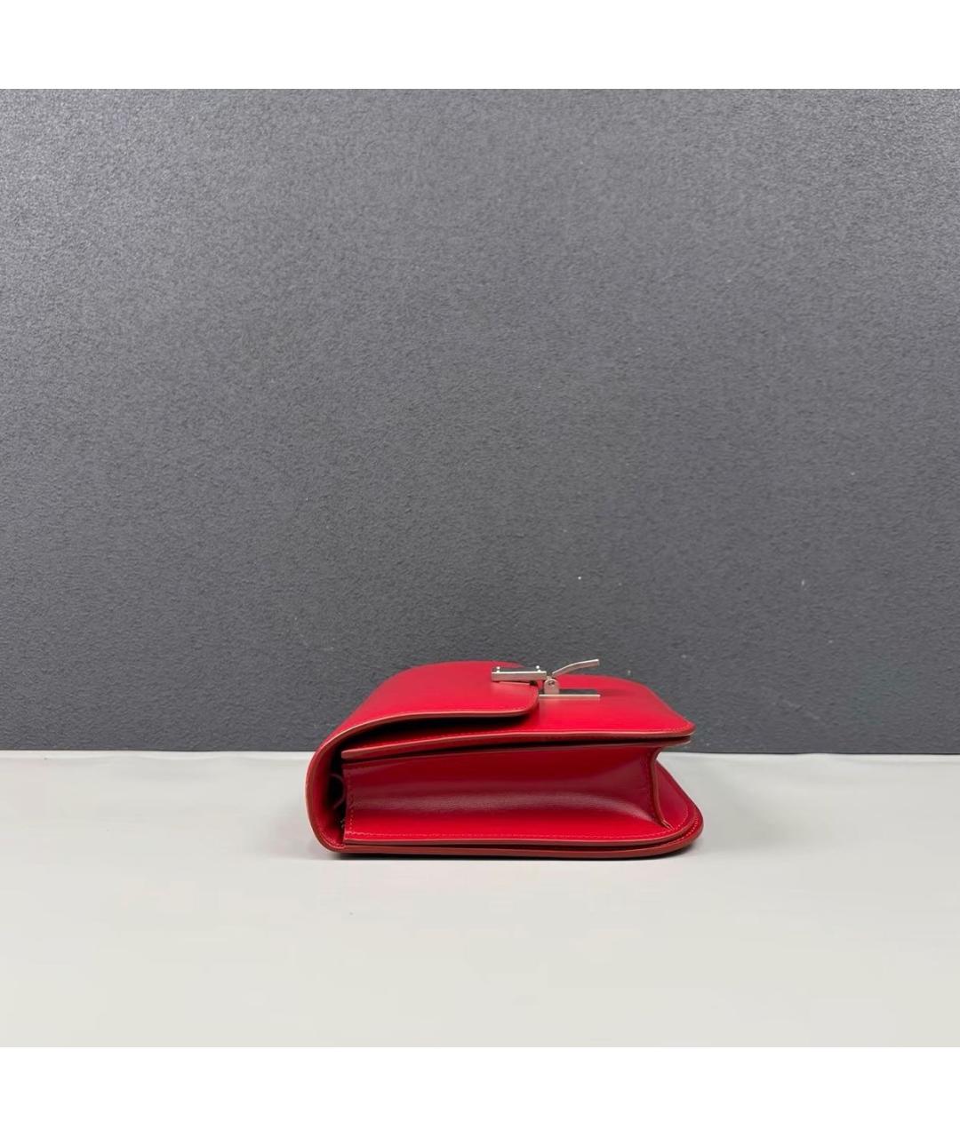 CELINE Красная кожаная сумка через плечо, фото 3