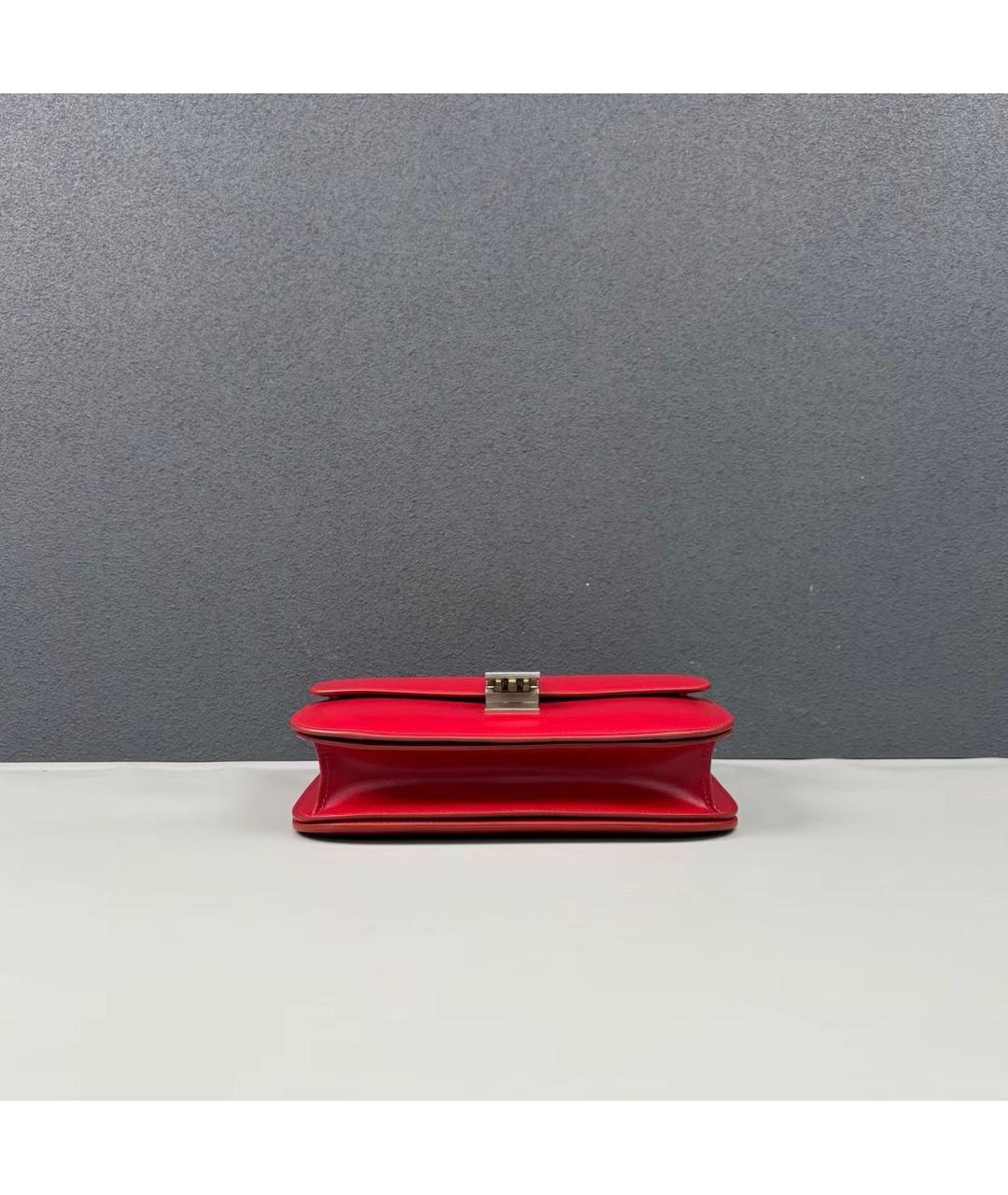 CELINE Красная кожаная сумка через плечо, фото 4