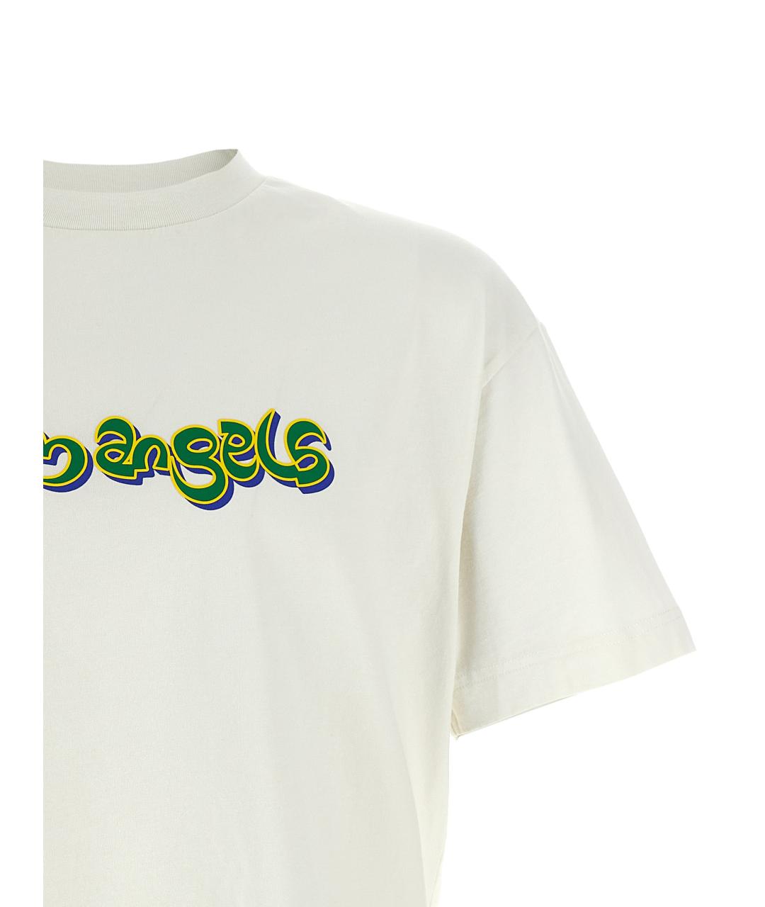 PALM ANGELS Белая хлопковая футболка, фото 3