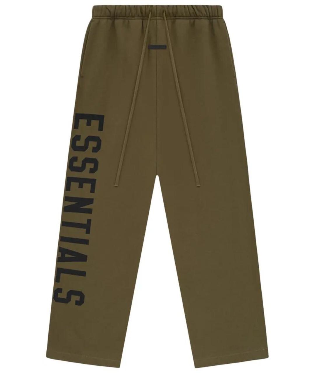 FEAR OF GOD ESSENTIALS Хаки хлопковые повседневные брюки, фото 1