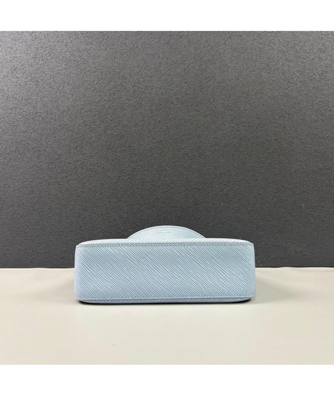 LOUIS VUITTON Голубая кожаная сумка через плечо, фото 5