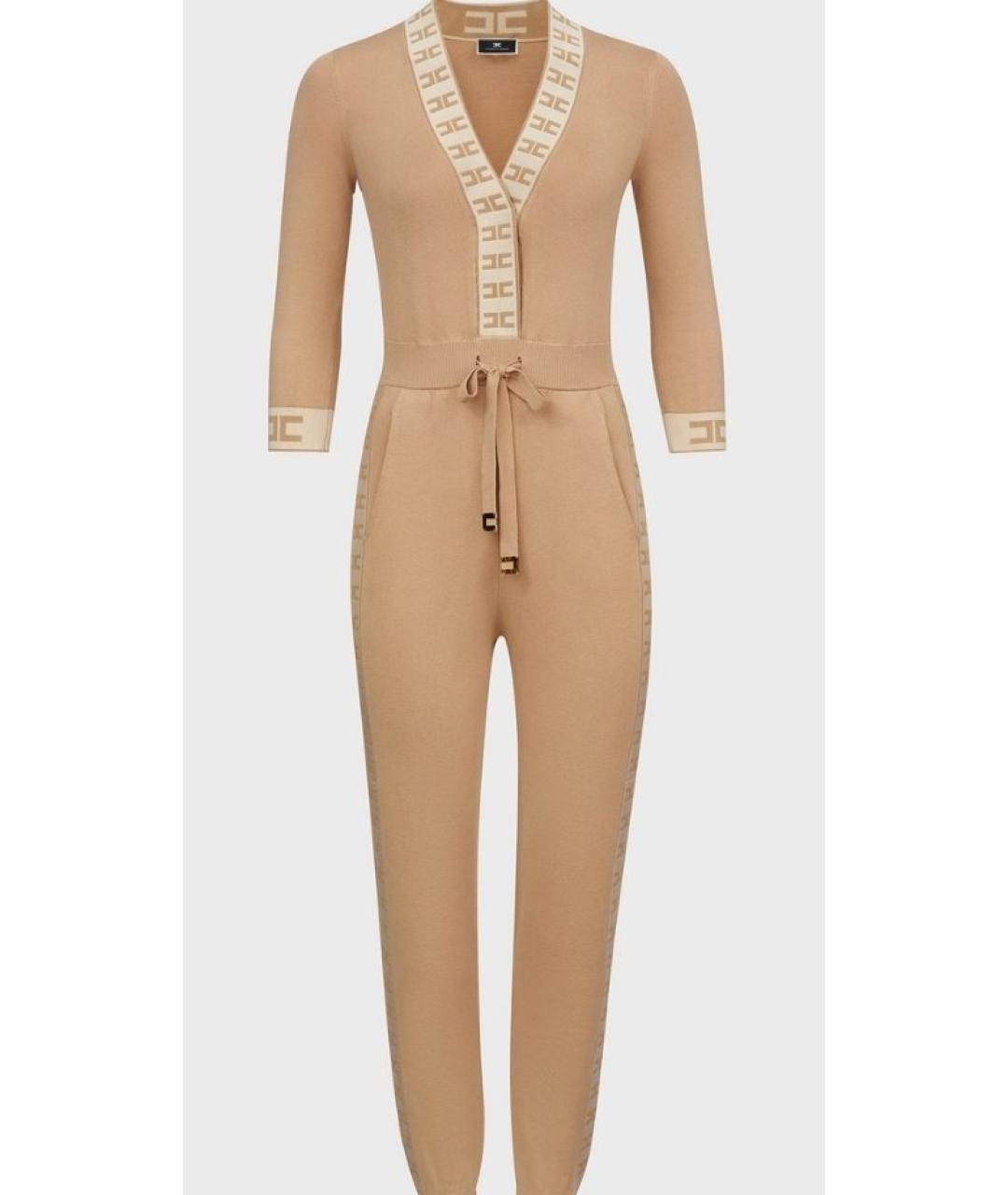 ELISABETTA FRANCHI Бежевый комбинезон, фото 7