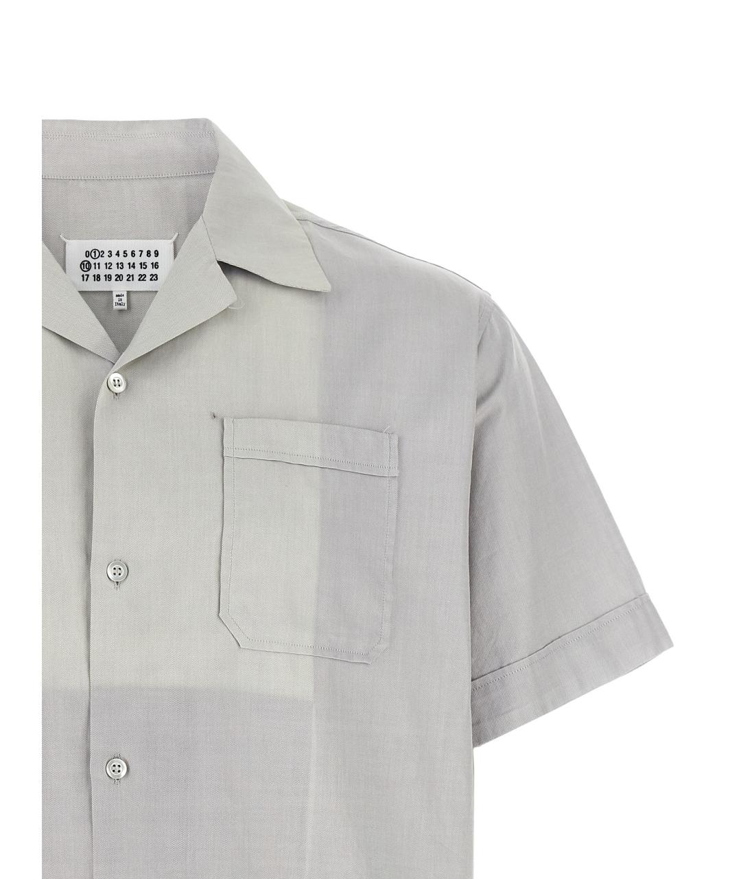 MAISON MARGIELA Серая хлопковая кэжуал рубашка, фото 2
