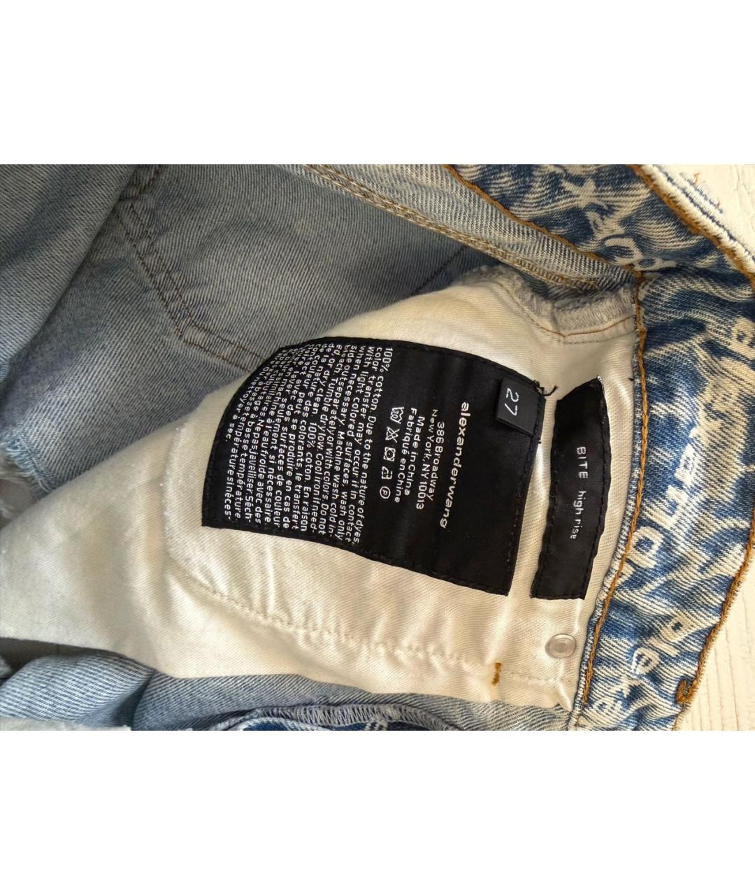 ALEXANDER WANG Голубые хлопковые шорты, фото 5