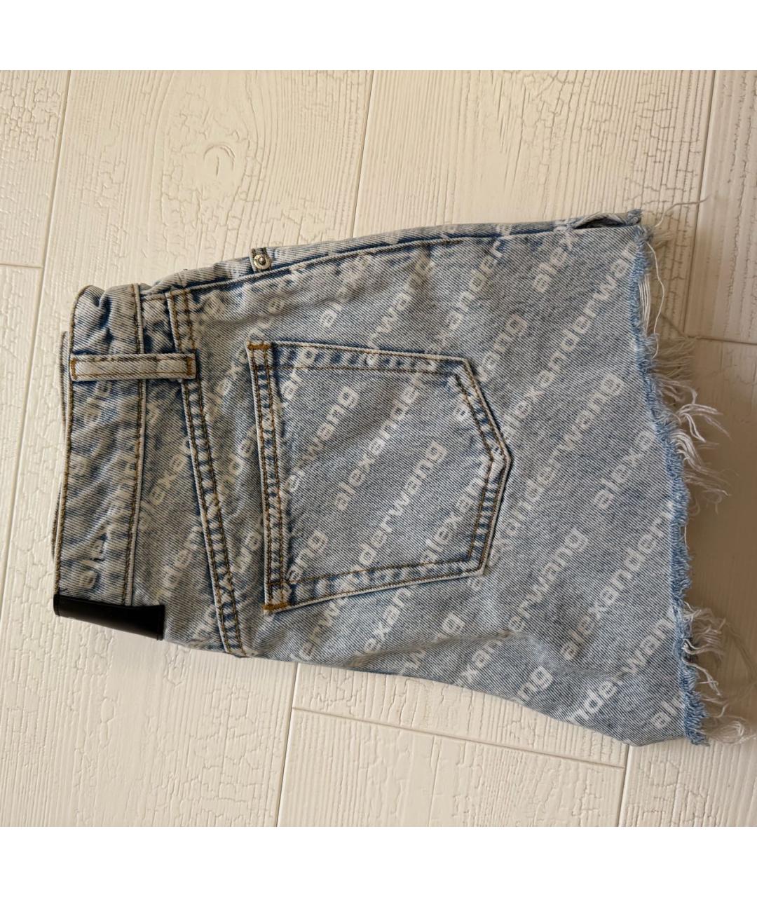 ALEXANDER WANG Голубые хлопковые шорты, фото 4