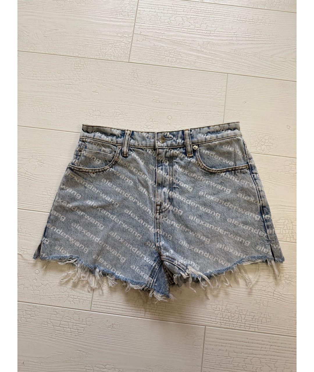 ALEXANDER WANG Голубые хлопковые шорты, фото 6