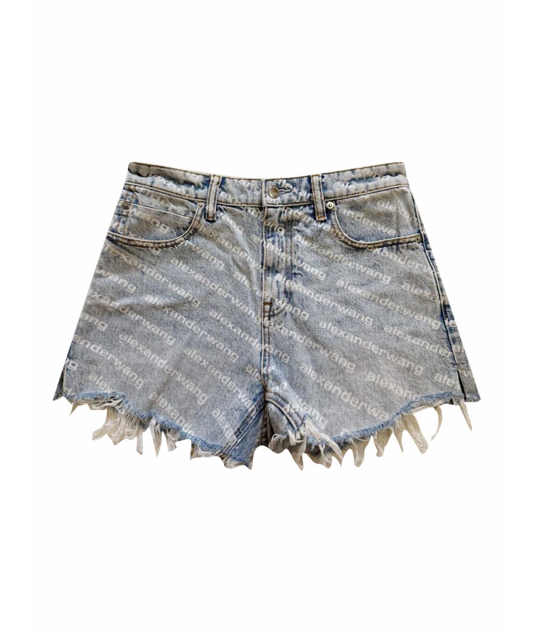 ALEXANDER WANG Голубые хлопковые шорты, фото 1